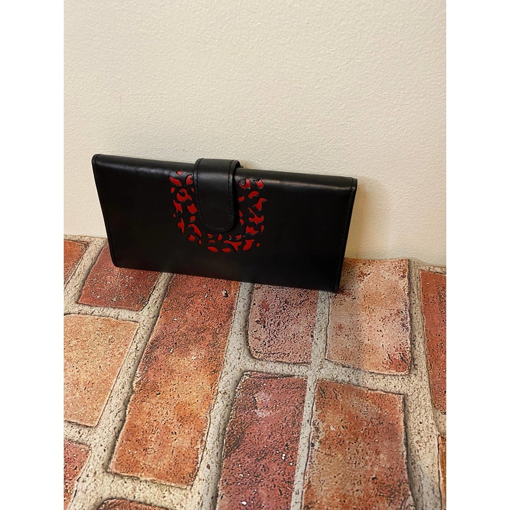 Rolfs Trifold Red/black  Leather Wallet